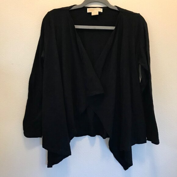 Michael Michael Kors Women's Black Lightweight Waterfall Cardigan Size Petite M - Picture 2 of 10